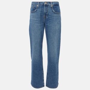 NWOT 7 for all mankind JULIA BOYFRIEND Santa Cruz with Curved Hem mid rise jeans